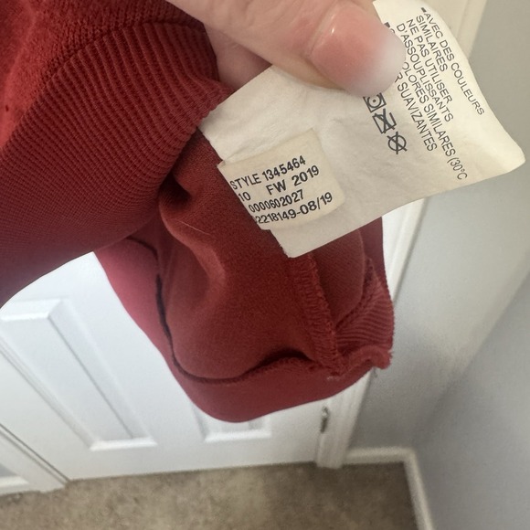 Under Armour Men's Red Mock Neck Pullover Loose Fit Fleece Long Sleeve Size Lg - Picture 5 of 6